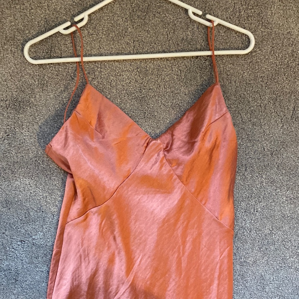 Coral silky dress from petal and pup
